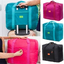 Storage Bags Unisex Adult Travel Bag Big Size Solid Foldable Nylon Soft Waterproof Luggage Bag Storage Carry-On Duffle Bag Suitcase Y2302