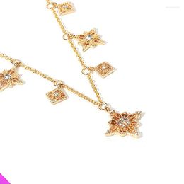 Pendant Necklaces Wholesale 10 Golden Star Inlaid Crystal Necklace Ladies Retro Classic Jewellery Fashion Gift 2023 Product