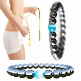 Strand Fashion Break 8mm Black Gallstone And Opal Beads Bracelet Couple Bracelets Friendship Jewelry Accessories Gift 2023