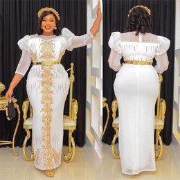 Ethnic Clothing MD African Women Plus Size Evening Dresses Dubai Turkey Luxury Bead Gown Wedding Party Dress Robe Africaine Femme 230227