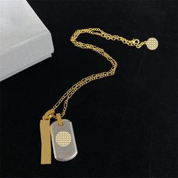 Circle Slide Necklaces Women Double Cards Pendant Necklaces Adjustable Figaro Chain Jewellery