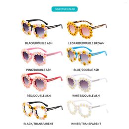 Hats Pudcoco Summer Little Boys Girls Sunglasses Toddlers Sweet Style Daisy Frame Outdoor Ultraviolet-proof Casual Glasses