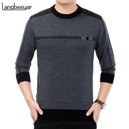 Men's Sweaters Fashion Brand Sweater For Mens Pullovers Thick Slim Fit Jumpers Knitwear Wool Autumn Korean Style Casual Mens Clothes 230228