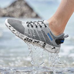 Slippers Men's Water Sports Shoes Non-slip Outdoor Wear-resistant Breathable Hiking Beach Quick-drying Outdoor Fishing Wading Shoes Laces Y2302
