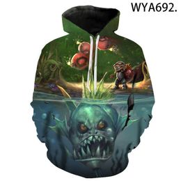 Men's Hoodies 3D Printed Pullover Long Sleeve Men Women Children Fashion Piranha Boy Girl Kids Sweatshirts Streetwear Clothes Coat