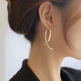 Stainless Steel Long Drop Earrings For Women Fashion Simple Hanging Dangle Earrings Jewelry Girls Christmas Gift