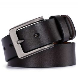 Belts Genuine Leather Belt Luxury Belts for Men Fashion Classice Vintage Pin Buckle Belt High Quality Large Size 130 140 150 160 170cm Z0228