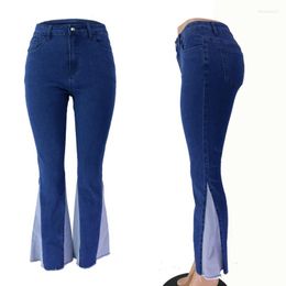 Women's Jeans European Trendy Women Bell Bottom Trousers With Tassels Fit Ankle-length Pants Ladies 2023 Autumn Style