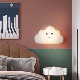 Wall Lamp Nordic Children Room Cloud Beside Bedroom Light Fixtures Modern Decor Minimalist Sconce Lights With USB Plug 10W