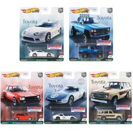 Diecast Model Cars Hot Wheels Car Culture Circuit Legends Vehicles Toyota Supra 2000 GT Toyota Landcruiser FJ60 1 64 scale Alloy Car Toy R230815