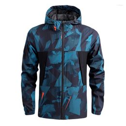 Men's Jackets Men Outdoor Sportswear Spring Hiking Mountaineering Jacket Plus Size Quick Dry Windbreaker Boys Hooded Outerwear 4xl 5xl