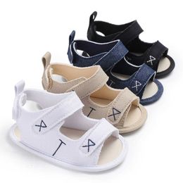 Sandals Baby Sandals Baby Summer Shoes Fashion Bow Canvas Clogs Baby Shoes Z0225