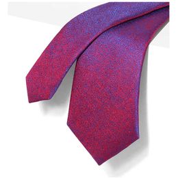 Neck Ties Luxury 7 CM Rose Red Tie For Men Designer Brand Wedding Business Dress Suit Silk Polyester Male Necktie With Gift Box J230227