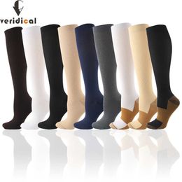 Men's Socks Compression Stockings Men Woman Blood Circulation Promotion Slimming Socks AntiFatigue Comfortable Solid Colour Travel Socks Z0227
