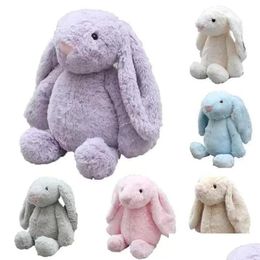 Stuffed Plush Animals Easter Rabbit Soft Animal Doll Toys 30Cm 40Cm Cartoon Simator Bunny Ear Toy For Kids Bir Dhsa7