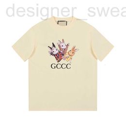 Men's T-Shirts designer The correct version of the verified 2023 spring and summer new cartoon trend rabbit printing short-sleeved T-shirt for men XOL5