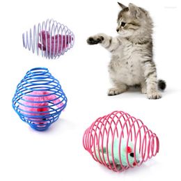 Cat Toys Mouse In Cage Mice Toy Interactive Kitten Pet Play Teaser Supplies Accessories