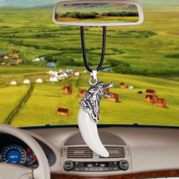 Wolf Tooth Rearview Mirror Pendant - Auto Hanging Ornament for mirror interior and Car Styling - Perfect Gift (R230228)