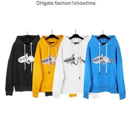 Mens Palms Designer Hoodie Flocked towel embroidered shark Hoody Hoodies Men angles women sweaters hooded Sweatshirts 7T2S