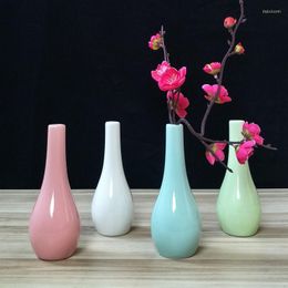 Vases Ceramic Crafts Vase White Blue Green Pink Creative Home Furnishings Xinqing Simple Modern Factory Wholesale
