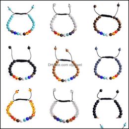 Beaded Seven Chakra Bracelets Men And Women Fashion Personality New Listing Oil Diffusion Yoga Drop Delivery Jewelry Dhja7