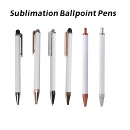 Sublimation Ballpoint Pens Blank Heat Transfer White Zinc Alloy Material Customised Pen School Office Supplies ready to ship