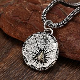 Pendant Necklaces Vintage Eye Of God Necklace Men Fashion Stainless Steel Personality Tide Hip Hop Jewelry Gift Wholesale
