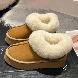 Slippers Women's Micro Suede Slippers Fuzzy Shearling Lining Ankle Moccasin Bootie Slippers Memory Foam Indoor Outdoor Slip on House Shoe Z0215