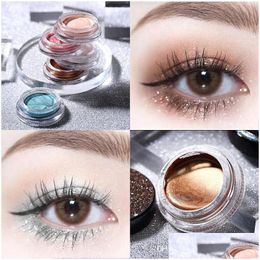 Eye Shadow Leezi Magic Cube Jelly Gel Liquid Luminous Polarising Highlight Monochromatic Eyeshadow Plate Drop Delivery Health Beauty Dhc6V