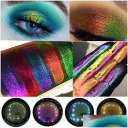 Eye Shadow Disposable Eyeshadow Single Glitter Palette Highlighter Pigment Shimmer Optical Chameleon Diamond Gloss Shining Drop Deli Dhntd