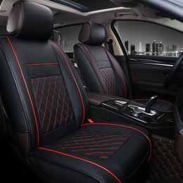 Car Seat Covers Set Universal PU Leather Quanlity Waterproof Automobile Protector Interior Accessories For CarsCar