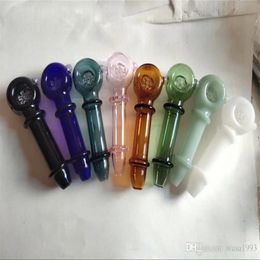 Smoking Accessories Coloured two-wheel snowflake glass pipe Glass Bongs Oil Burner Pipes Water Pipes Oil Rigs