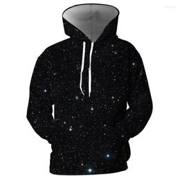 Men's Hoodies KISSQIQI Men Hoodie Sweatshirt 3D Starry Sky Printed High Quality Fashion Funny Plus Size S-5XL