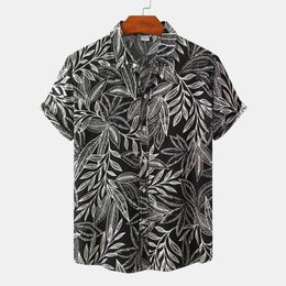 Men's Casual Shirts Men Clothing 2022 Summer Men's Floral Design European American Style Shortsleeved Beach Holiday Shirt Camisas Para Hombre Z0224