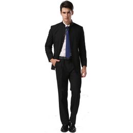 Men's Suits & Blazers Fashion Men Tang Suit Chinese Traditional Mandarin Stand Collar Formal