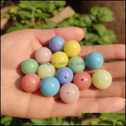 Stone 10Mm Round Ball Shape Luminous Beads Charms Fluorescent Chakra Healing Glow In Dark For Bracelets Jewellery Accessories Drop Deli Dhe5J