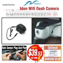 Update Realsun 1080P Car DVR Wifi Dash Camera Video Recorder Dual Lens Easy Installation For Audi A1 A3 A4 A5 A6 A7 A8 Q2 Q3 Q5 Q7 Car DVR