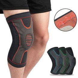 Knee Pads Elbow & 1PC Patella Brace Silicone Spring Pad Fitness Training Compression Sleeve Support Sports Kneepads Protector