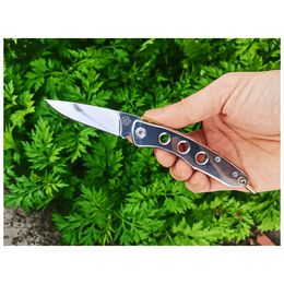 Special Offer H2372 Folding Blade Knife 420C Satin Blade Three Holes Stainless Steel Handle Outdoor EDC Pocket Folder Knives