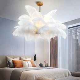 Pendant Lamps Modern Luxury Feather Lamp Living Room Bedroom Cafe Decor Lights Lighting Hanging Kitchen Light Fixtures