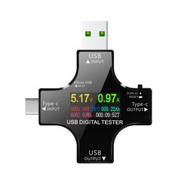 Type-C PD USB Tester DC Cross Multi-function Current Voltage Tester Digital Voltmeter Color Screen