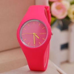 HBP childrens watch quartz watches jelly wristwatch for girl boy baby student sport transparent plastic