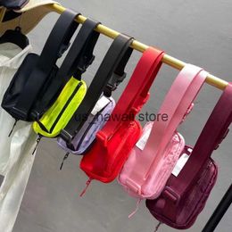 Evening Bags LL Outdoor Bags Women Men Waist Bag Belt Bag Gym Elastic Adjustable Strap Zipper Fanny pack High End T230228