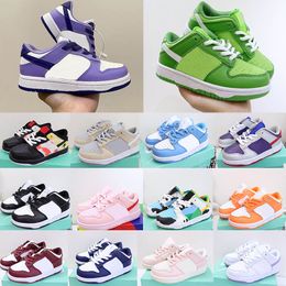 2023 Kids Shoes Sneakers Boy Girl Sports Black White Chunky Low Cows Red Green Grass Trainers Boys and Girls Athletic Outdoor Walking Children size 22-37