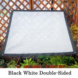 Shade 2/3M Wide Double-Sided Insulation Net Black White Sunshade Sail Balcony Courtyard Succulent Green Plant Shading