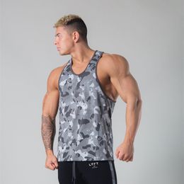 Men's TShirts Summer camouflage men's vest outdoor running exercise solid Colour top fashion gym bodybuilding quickdrying 230227