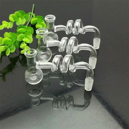 Smoking Accessories Transparent Spiral T-shaped Pot Glass Bongs Glass Smoking Pipe Water Pipes Oil Rig Glass Bowls Oil Burn