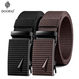 Belts DOOPAI Men Belt Alloy Buckle Breathable Elastic Belts For Men Cowboy Designer Belt Corps Canvas Outdoor Hunting Tactical Belt Z0228