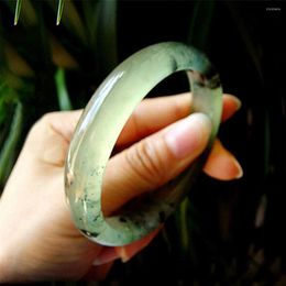 Bangle Wholesale Carved Natural Chalcedony Chinese Ink Style Jadeite Warm Texture Fashion Lady Healthy Jewellery