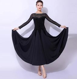 Stage Wear Woman Waltz Swing Dress National Standard Dance Women's Performance Competition Clothes Social